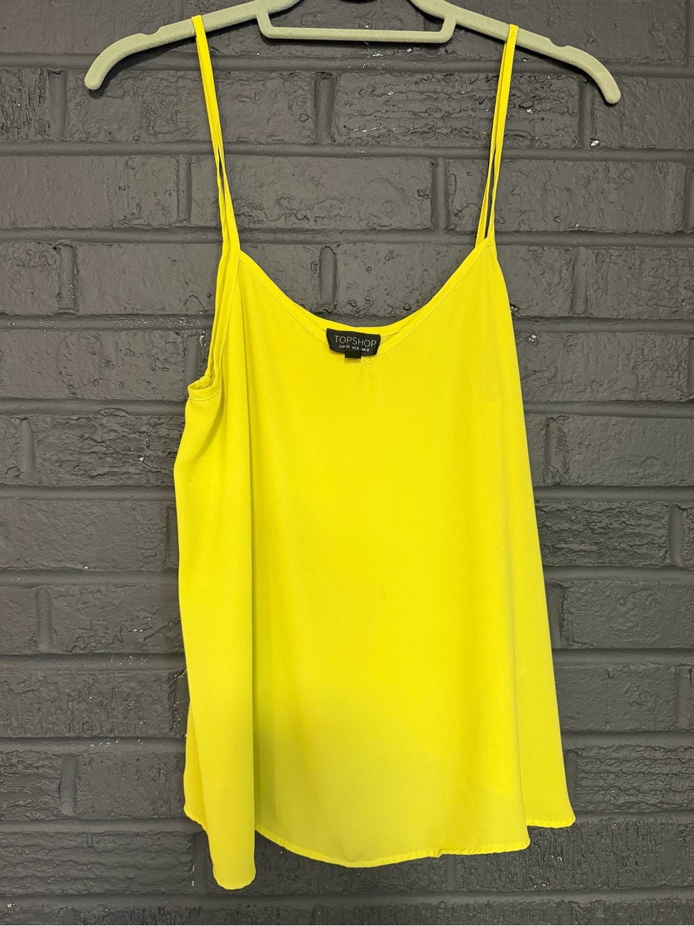 Topshop Bright Yellow Spaghetti Strap Tank
